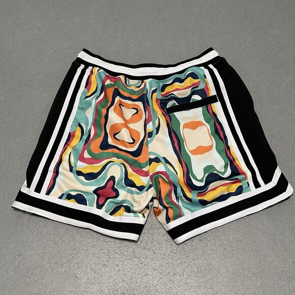 Strivers Row Shorts Black Men 2XL XXL Black Liquid Hoop Vibrant Embroidery Heavy - Picture 8 of 12